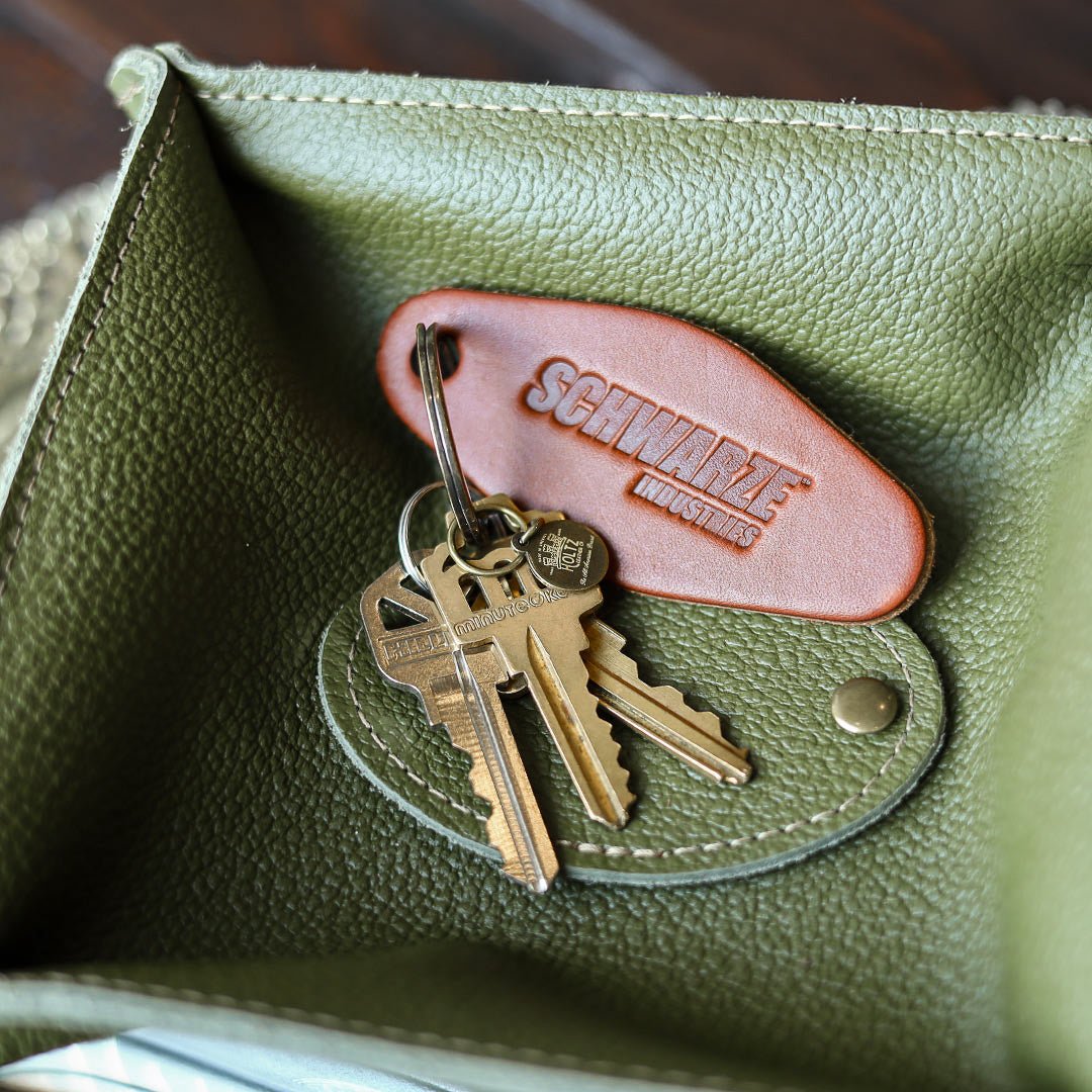 Your Logo + Our Leather - The Bellhop Fine Leather Hotel Key Ring - Custom Logo and Corporate Gifting - Holtz Leather