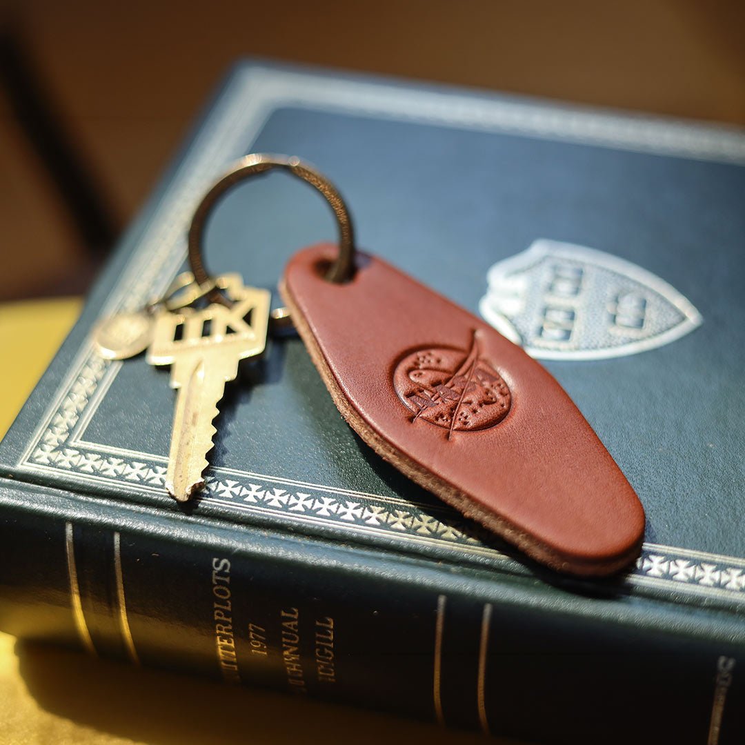 Your Logo + Our Leather - The Bellhop Fine Leather Hotel Key Ring - Custom Logo and Corporate Gifting - Holtz Leather