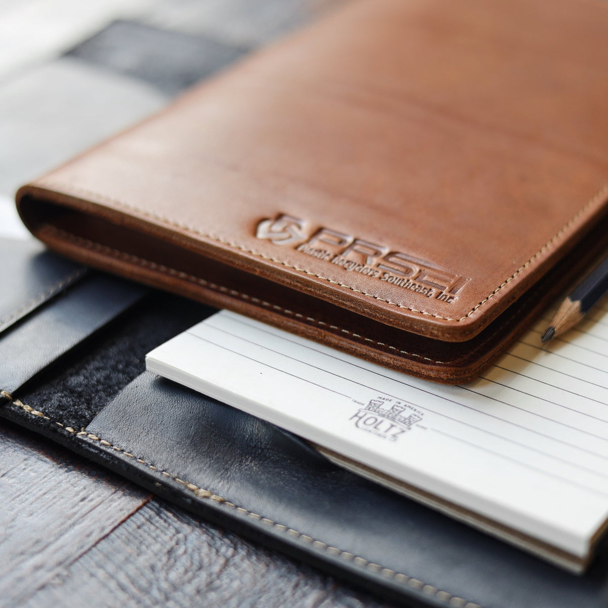 Your Logo + Our Leather - The Ledger Personalized Fine Leather A5 Legal Pad Notebook - Custom Logo and Corporate Gifting - Holtz Leather