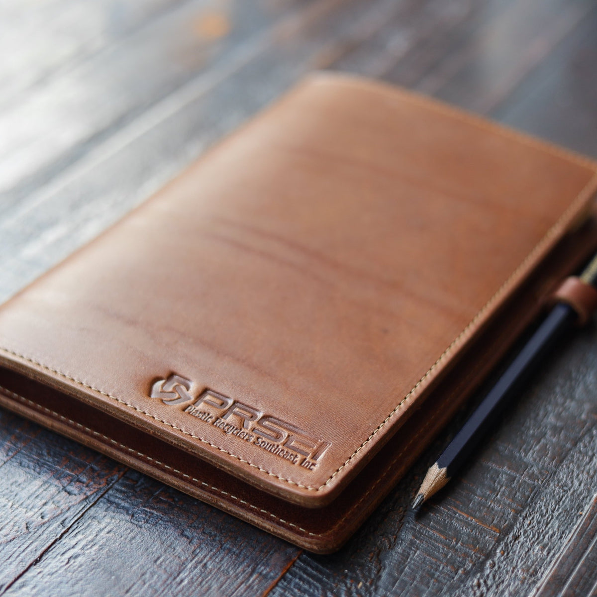 Your Logo + Our Leather - The Ledger Personalized Fine Leather A5 Legal Pad Notebook - Custom Logo and Corporate Gifting - Holtz Leather