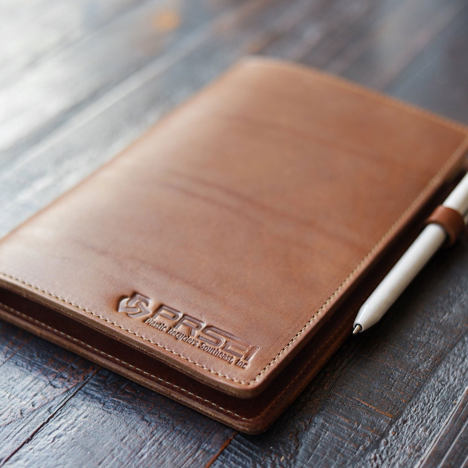 Your Logo + Our Leather - The Ledger Personalized Fine Leather A5 Legal Pad Notebook - Custom Logo and Corporate Gifting - Holtz Leather