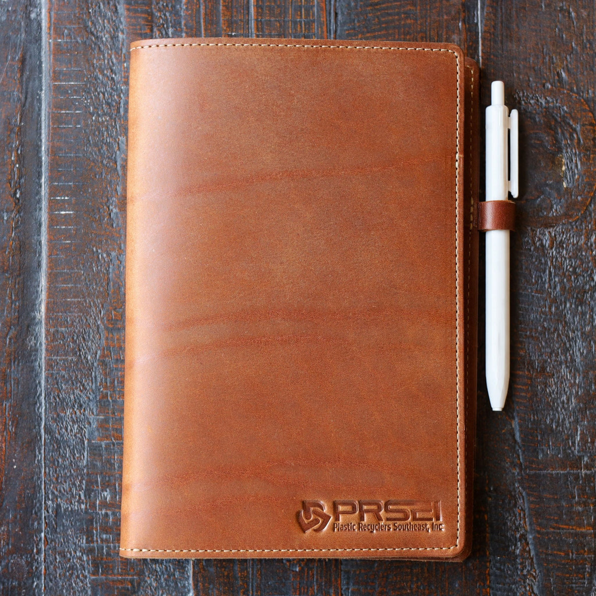 Your Logo + Our Leather - The Ledger Personalized Fine Leather A5 Legal Pad Notebook - Custom Logo and Corporate Gifting - Holtz Leather