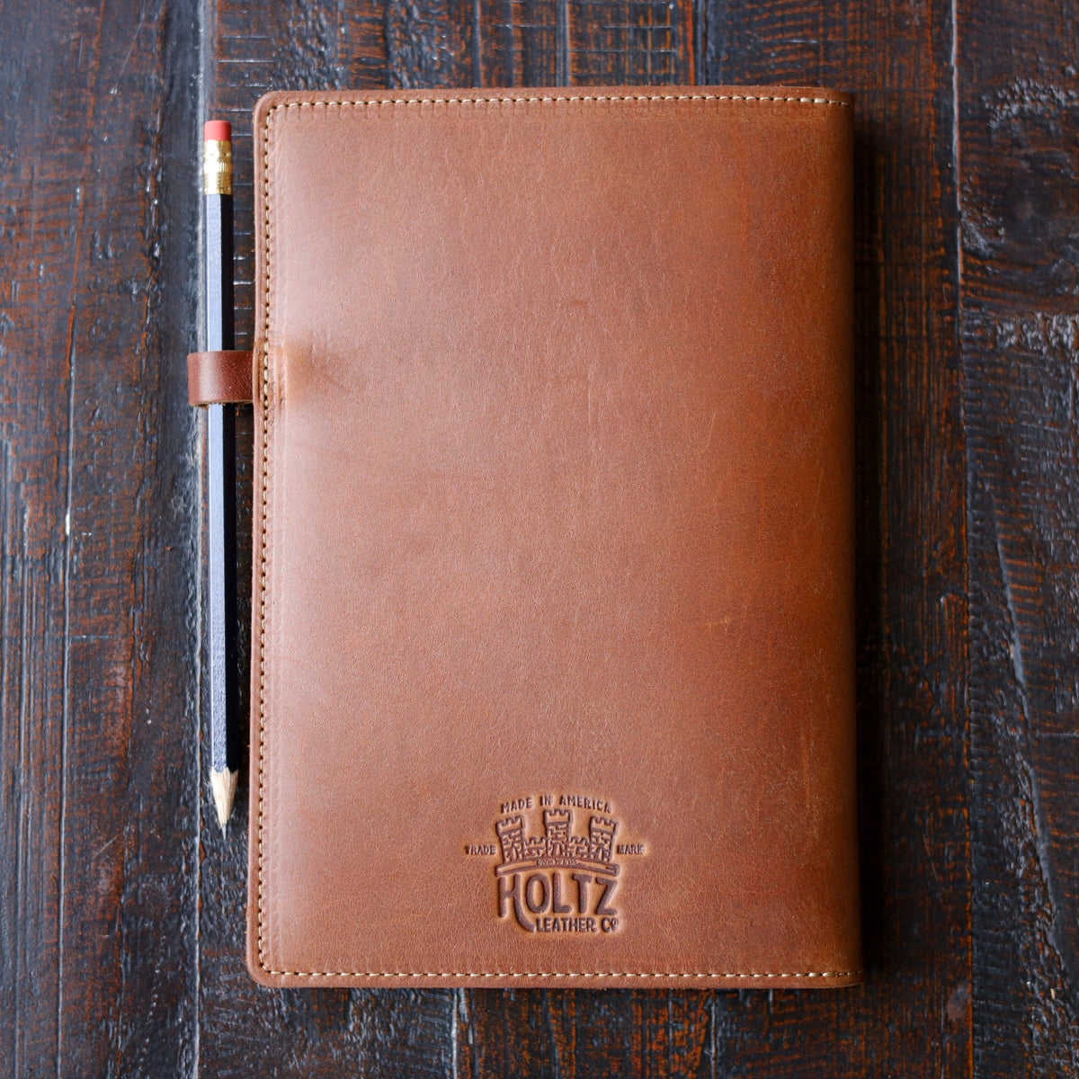 Your Logo + Our Leather - The Ledger Personalized Fine Leather A5 Legal Pad Notebook - Custom Logo and Corporate Gifting - Holtz Leather