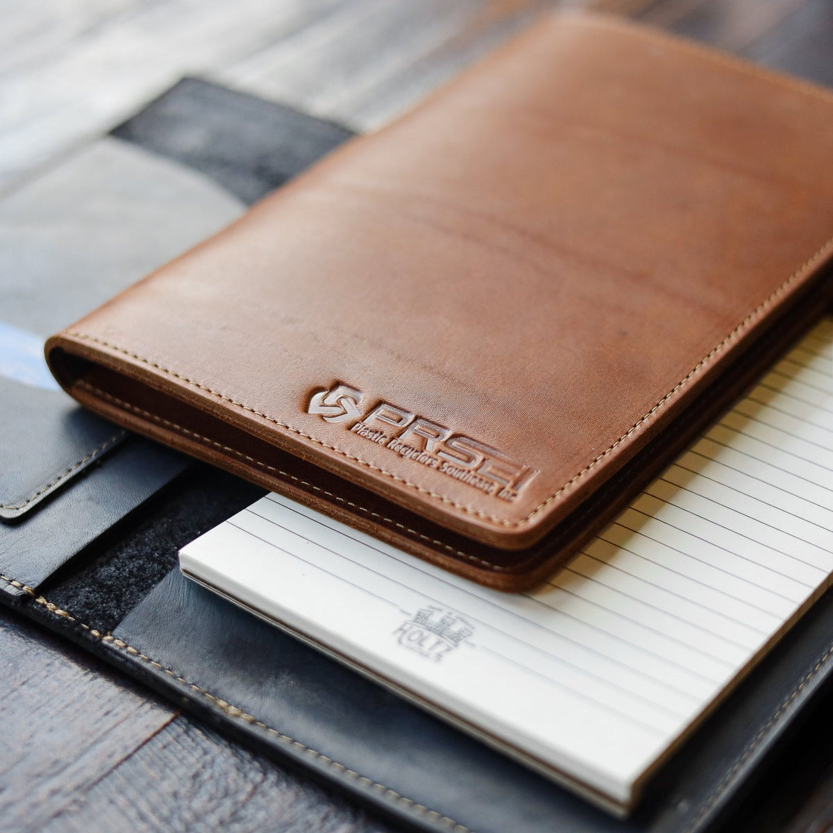 Your Logo + Our Leather - The Ledger Personalized Fine Leather A5 Legal Pad Notebook - Custom Logo and Corporate Gifting - Holtz Leather