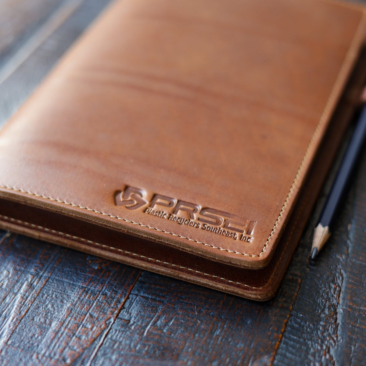 Your Logo + Our Leather - The Ledger Personalized Fine Leather A5 Legal Pad Notebook - Custom Logo and Corporate Gifting - Holtz Leather