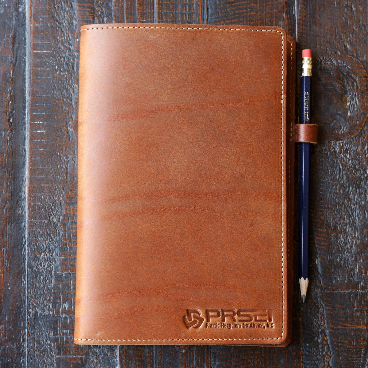 Your Logo + Our Leather - The Ledger Personalized Fine Leather A5 Legal Pad Notebook - Custom Logo and Corporate Gifting - Holtz Leather
