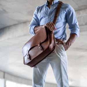 Your Logo + Our Leather - The No. 1860 EXPRESS - Fine Leather Messenger Bag & Briefcase - Custom Logo and Corporate Gifting - Holtz Leather