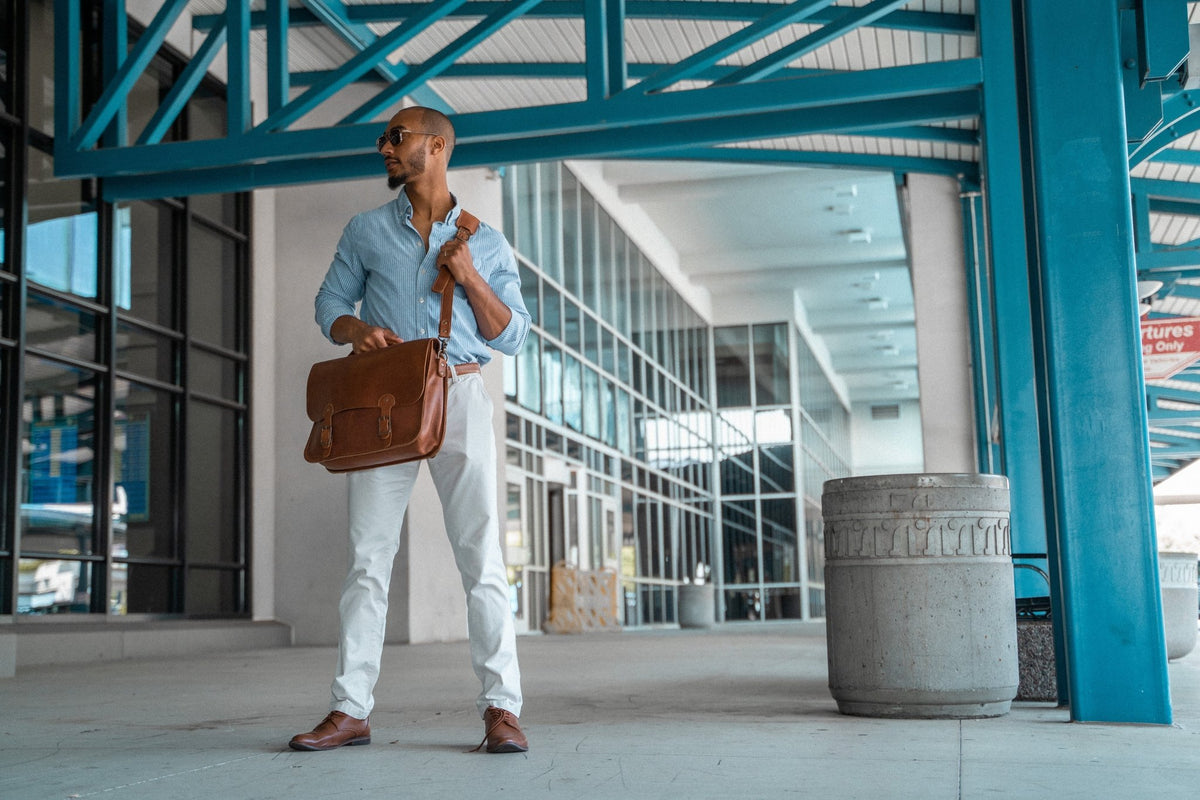 Your Logo + Our Leather - The No. 1860 EXPRESS - Fine Leather Messenger Bag & Briefcase - Custom Logo and Corporate Gifting - Holtz Leather