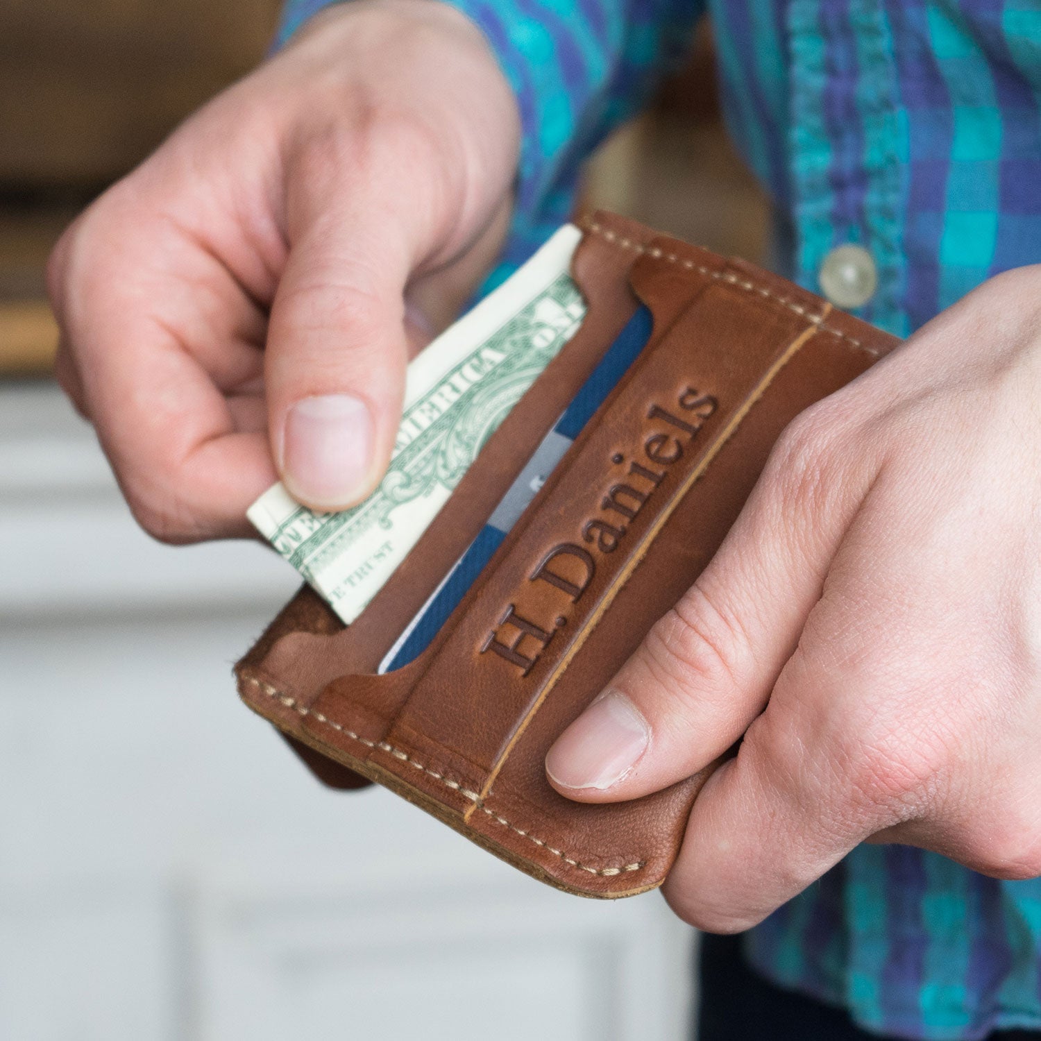 No. 3 Babe Ruth – Personalized Leather Front Pocket Wallet - Holtz Leather