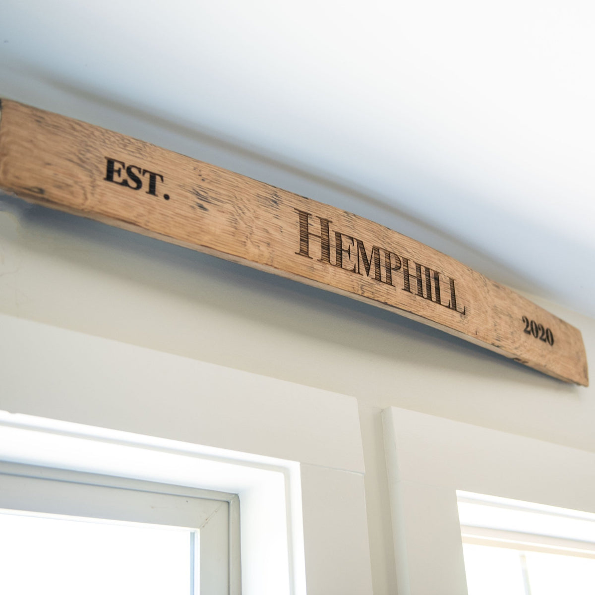 Personalized Family Name Sign From Tennessee Whiskey Barrel Stave Wall Art - Holtz Leather