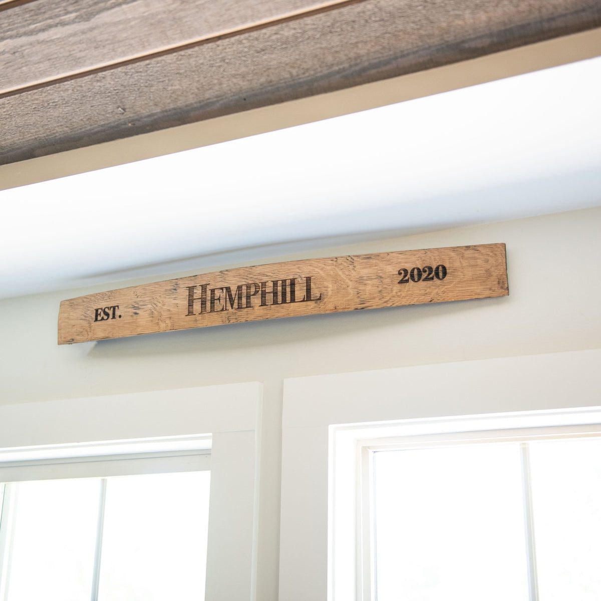 Personalized Family Name Sign From Tennessee Whiskey Barrel Stave Wall Art - Holtz Leather