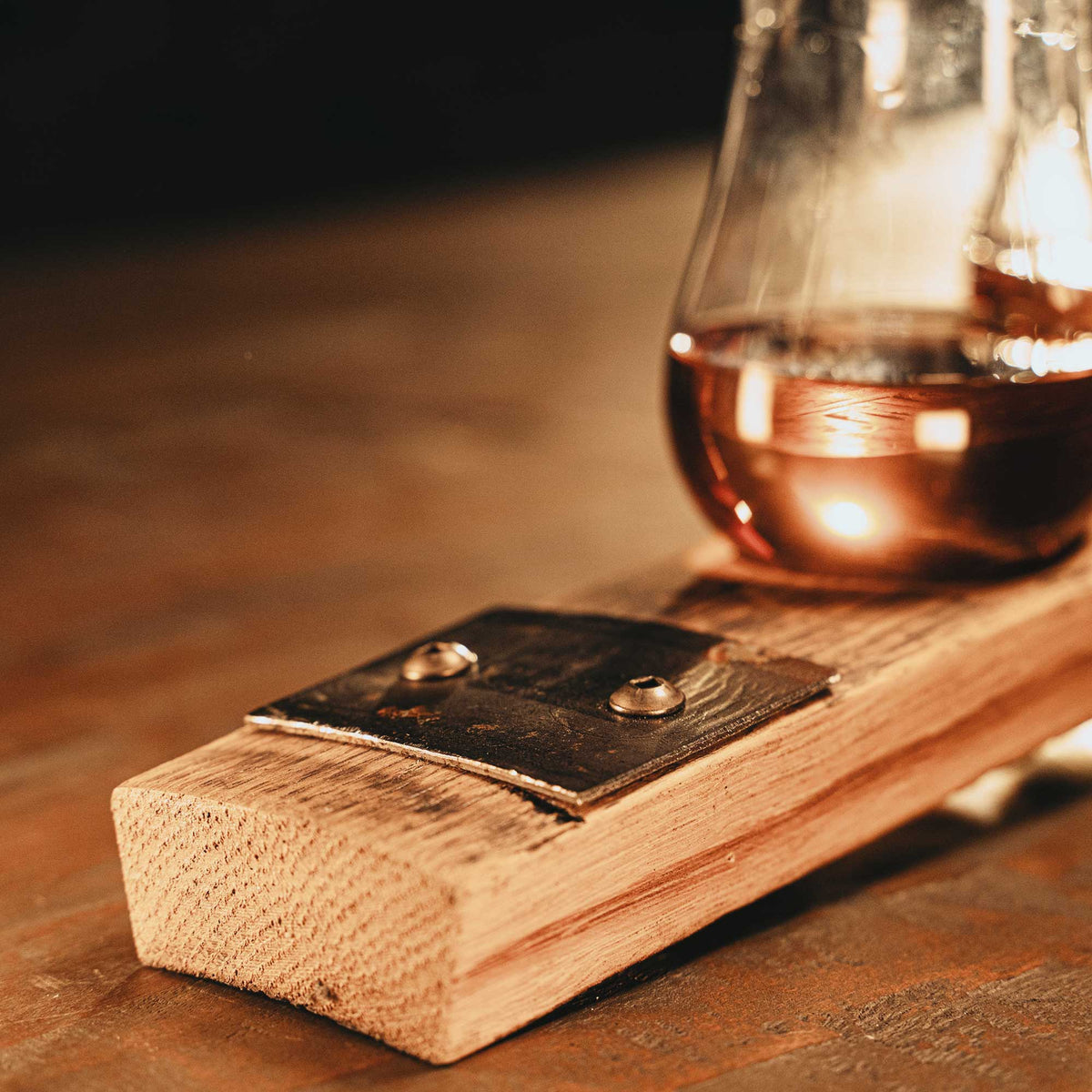 Personalized Whiskey Flight from Tennessee Whiskey Barrel Stave Barware - Holtz Leather