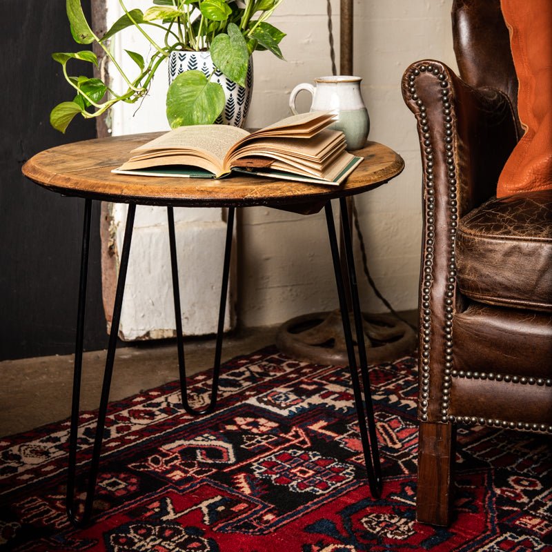Tennessee Whiskey Barrel Side Table - Holtz Leather