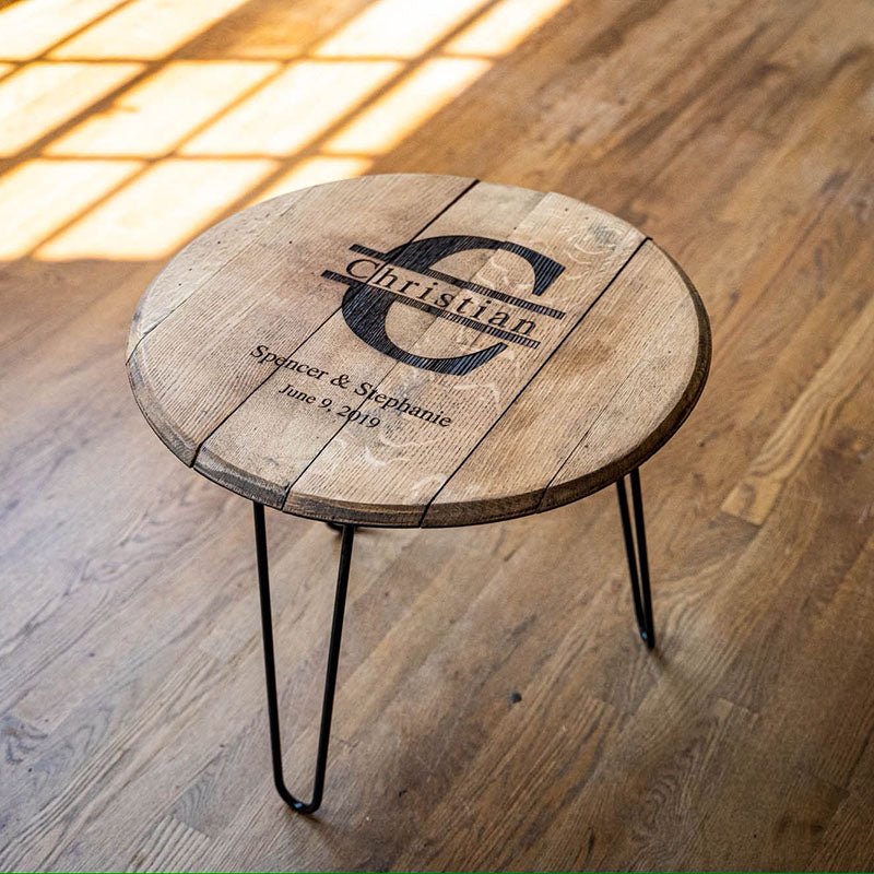 Tennessee Whiskey Barrel Side Table - Holtz Leather
