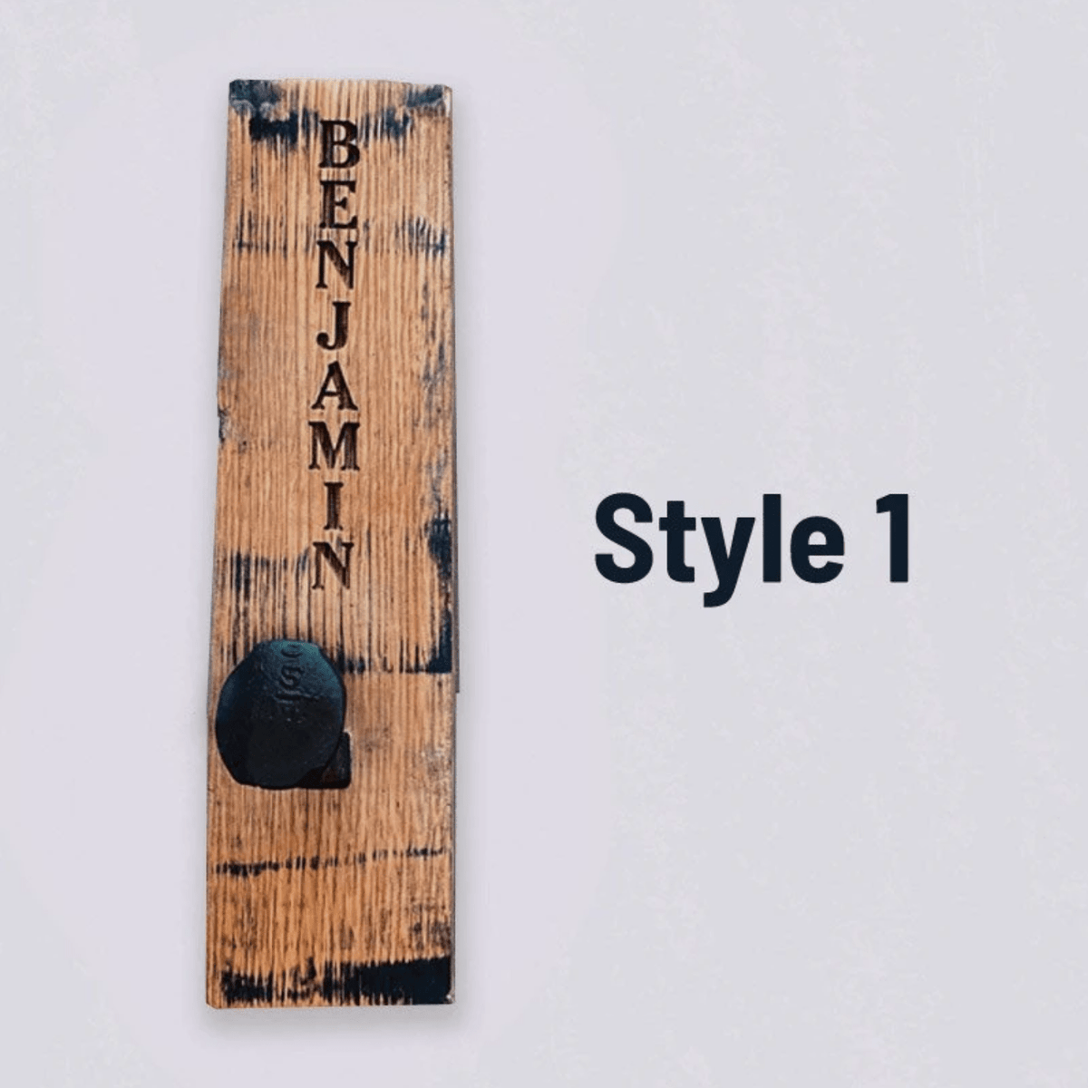 Tennessee Whiskey Barrel Stave Towel Hanger Wall Hook - Holtz Leather
