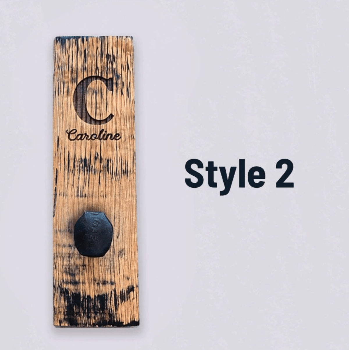 Tennessee Whiskey Barrel Stave Towel Hanger Wall Hook - Holtz Leather