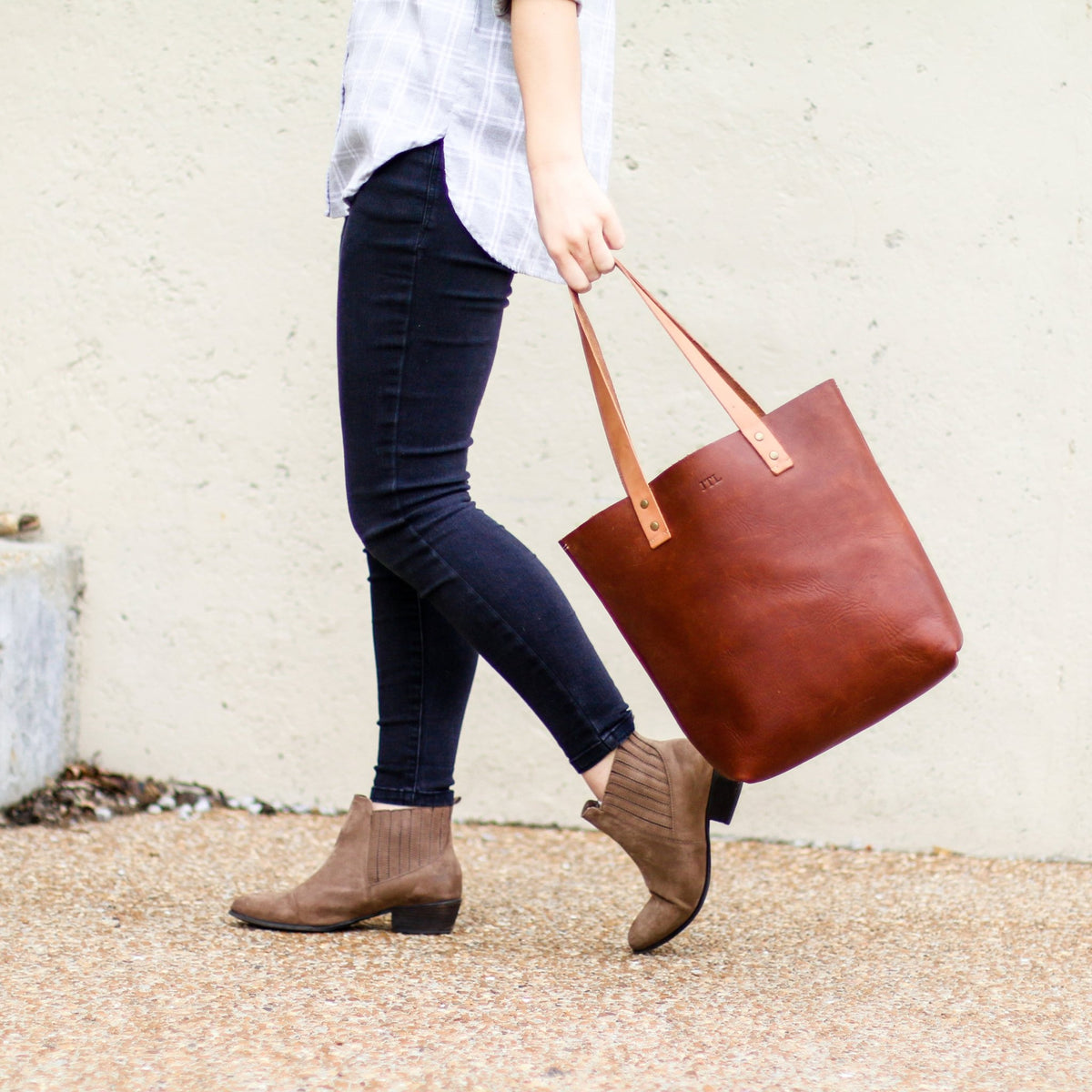 The Ashley Tote Fine Leather Handbag Purse Bag - Holtz Leather