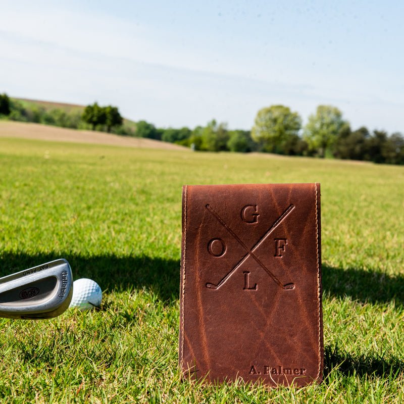 The Back Nine Fine Leather Golf Scorecard Groomsmen Gift With Personalization - Holtz Leather
