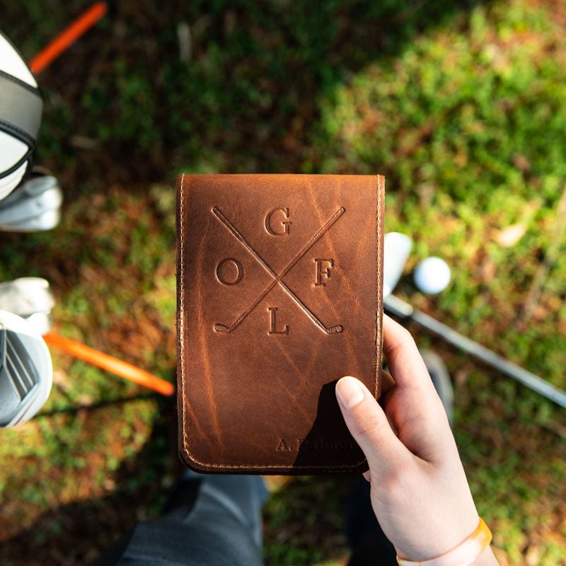 The Back Nine Fine Leather Golf Scorecard Groomsmen Gift With Personalization - Holtz Leather