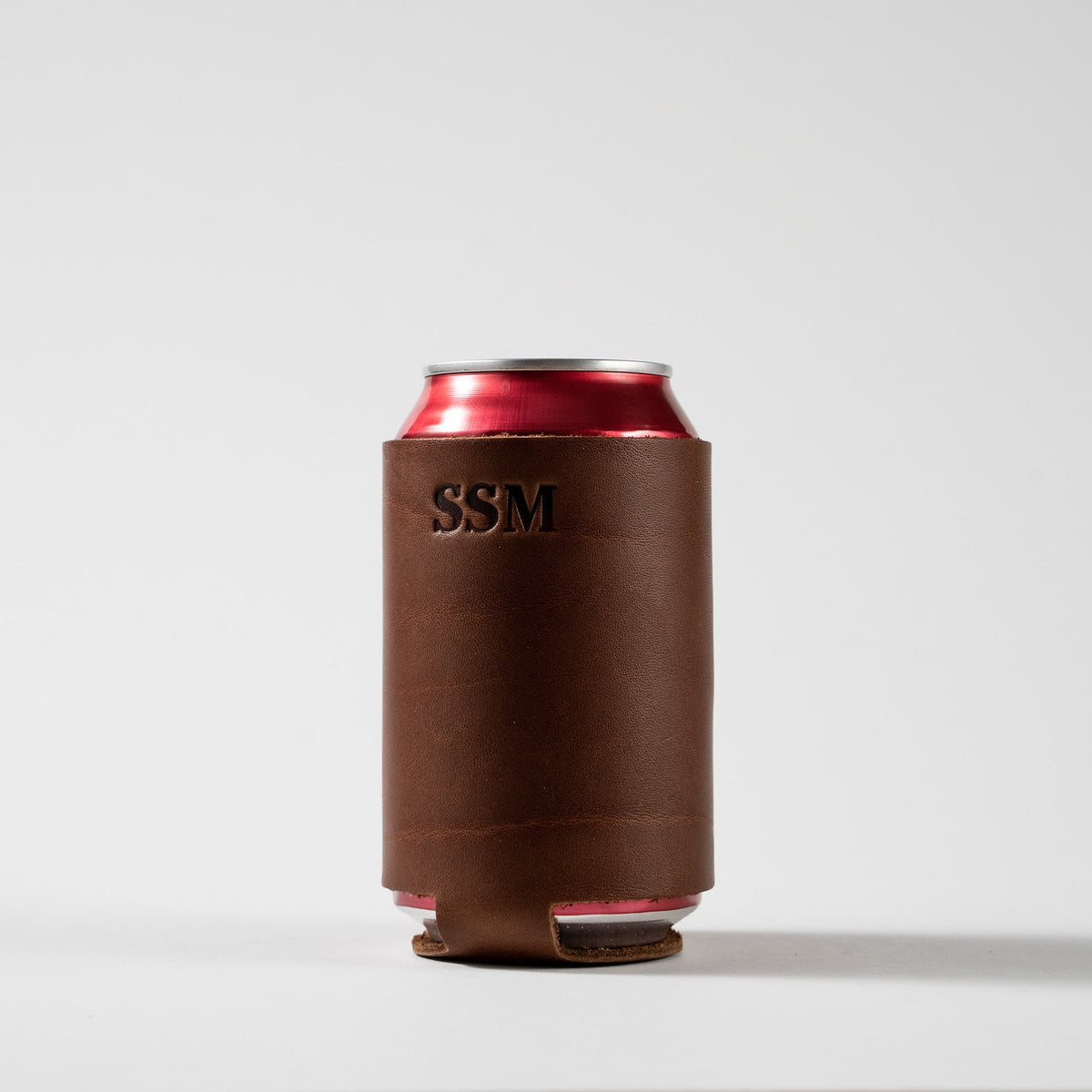 The Blitz Can Coozie - Full - Grain Leather - Holtz Leather