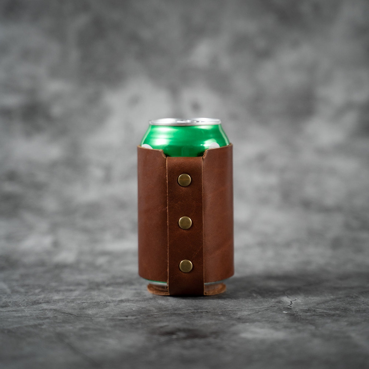 The Blitz Collegiate Can Coozie Alabama & Auburn - Full - Grain Leather - Holtz Leather