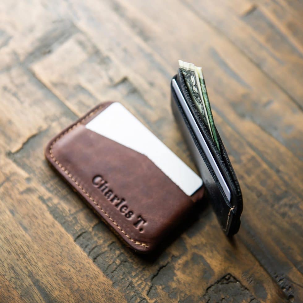 The Charleston Personalized Fine Leather Triple Sleeve Front Pocket Wallet Best Seller - Holtz Leather