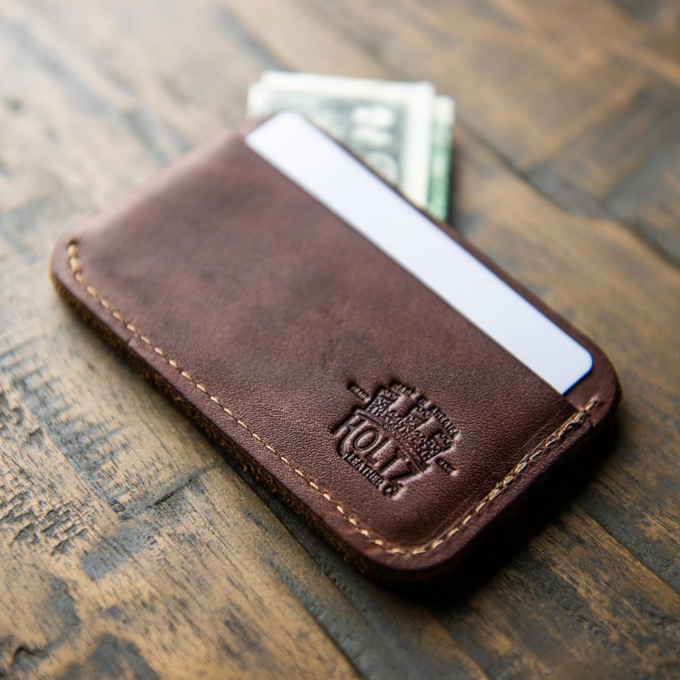The Charleston Personalized Fine Leather Triple Sleeve Front Pocket Wallet Best Seller - Holtz Leather