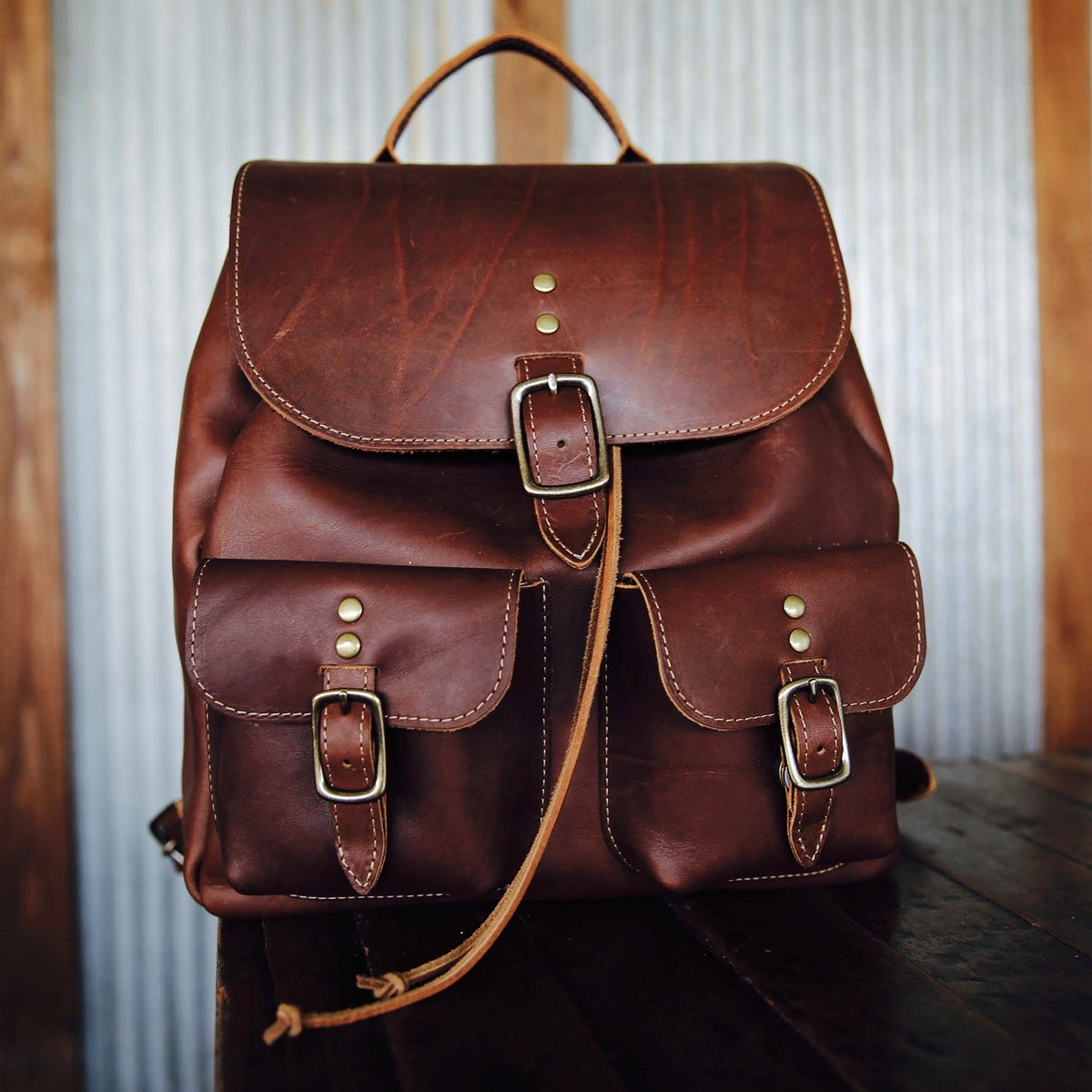 The Emerson Pack Fine Leather Backpack Purse - Holtz Leather