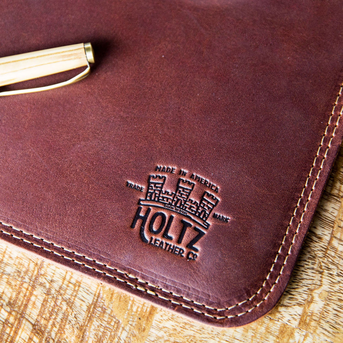 The Executive Personalized Leather Desk Mat Desk Pad Plotter - Holtz Leather