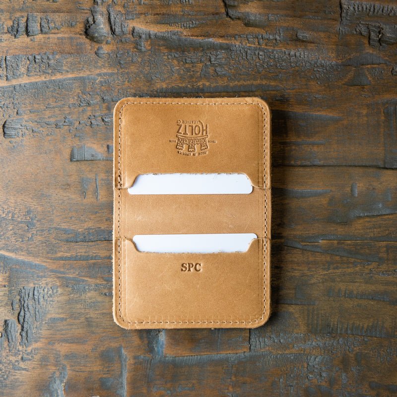 The Gates Personalized Leather Bifold Money Clip Front Pocket Wallet - Holtz Leather