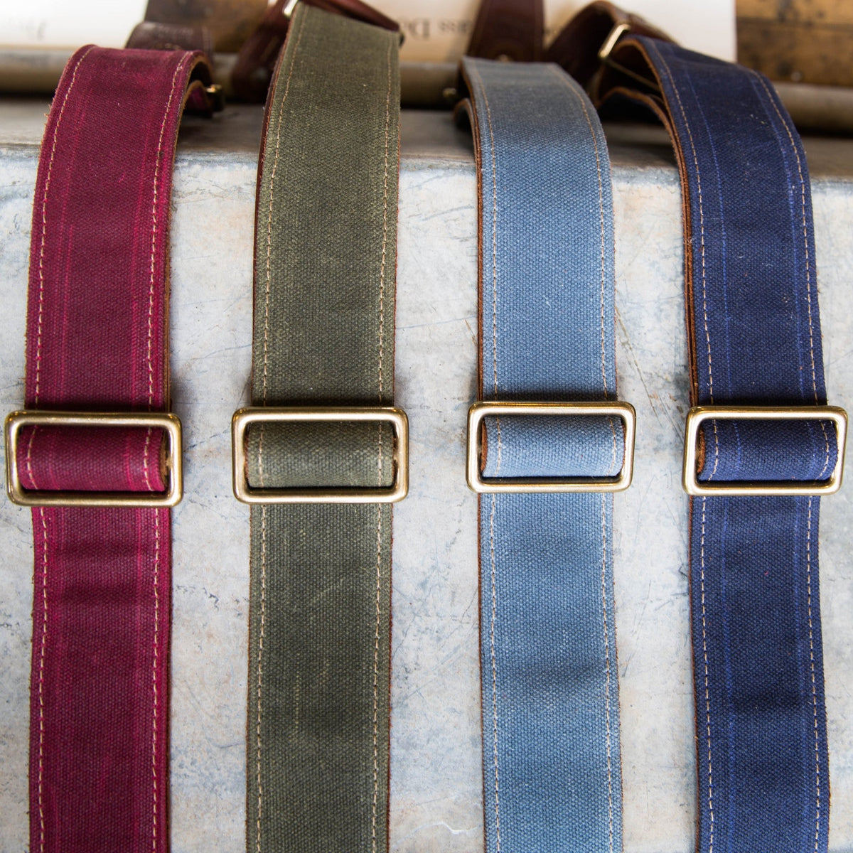 The Hill Fine Leather and Canvas Personalized Guitar Strap - Holtz Leather