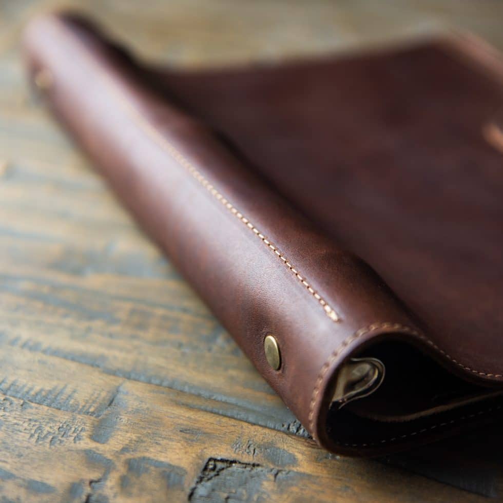 The Langley – Personalized Fine Leather 3 Ring Binder Notebook Photo Album - Holtz Leather