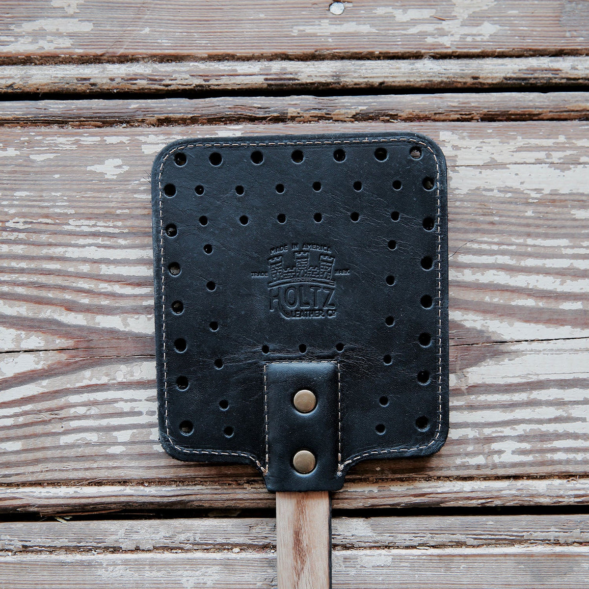 The Leather Swatter Whiskey Barrel Handle Fly Swatter Unique Groomsmen Gift - Holtz Leather