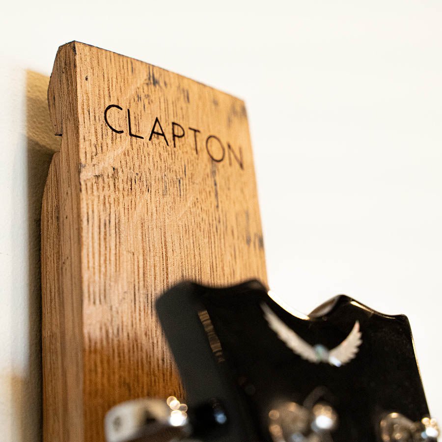 The Memphis Personalized Tennessee Whiskey Barrel Guitar Holder Hanger - Holtz Leather