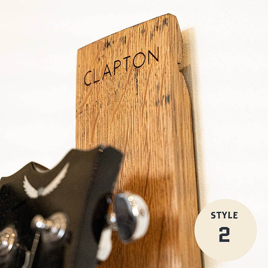 The Memphis Personalized Tennessee Whiskey Barrel Guitar Holder Hanger - Holtz Leather