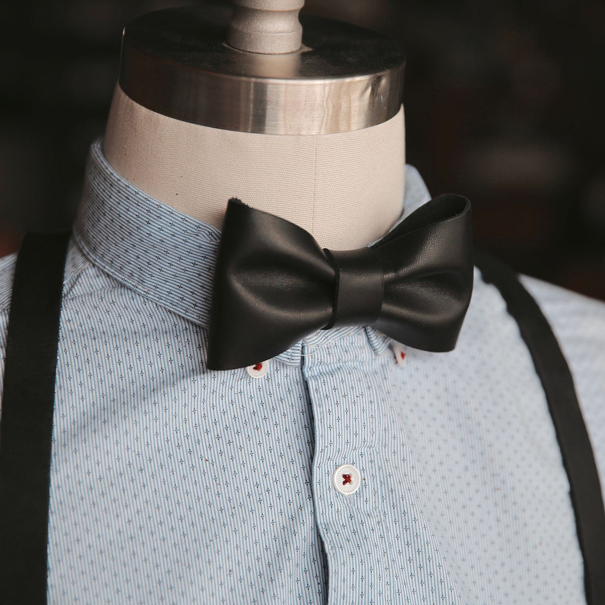 The Mr. Baker Fine Leather Bow Tie Bowtie - Holtz Leather