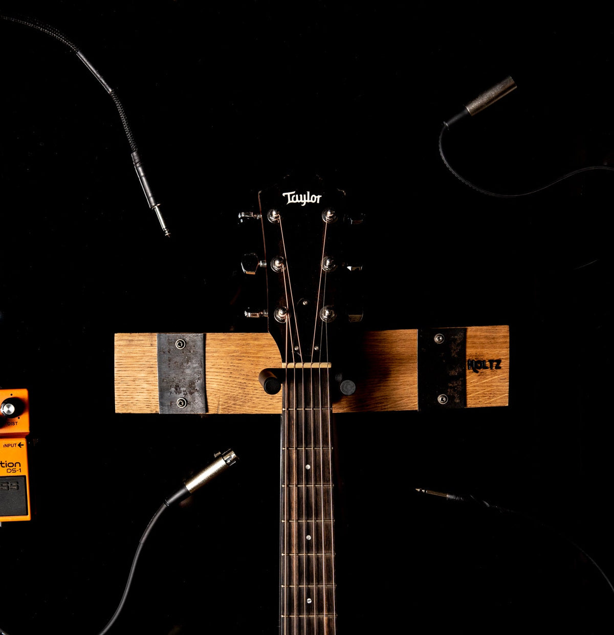 The Nashville Tennessee Whiskey Barrel Guitar Holder Hanger - Holtz Leather
