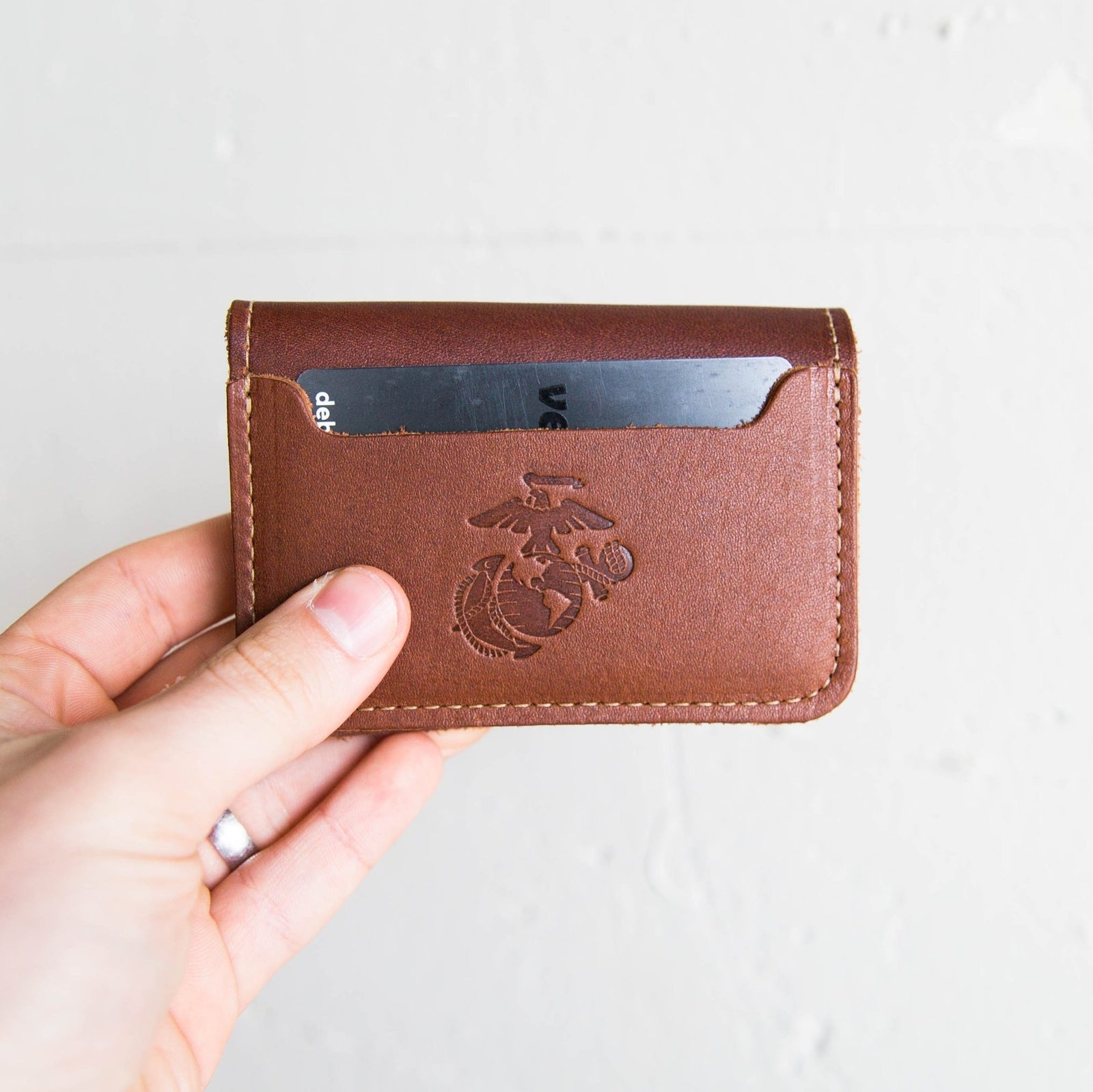 The Officially Licensed Marine Corps Gates Bifold Money Clip Wallet - Holtz Leather
