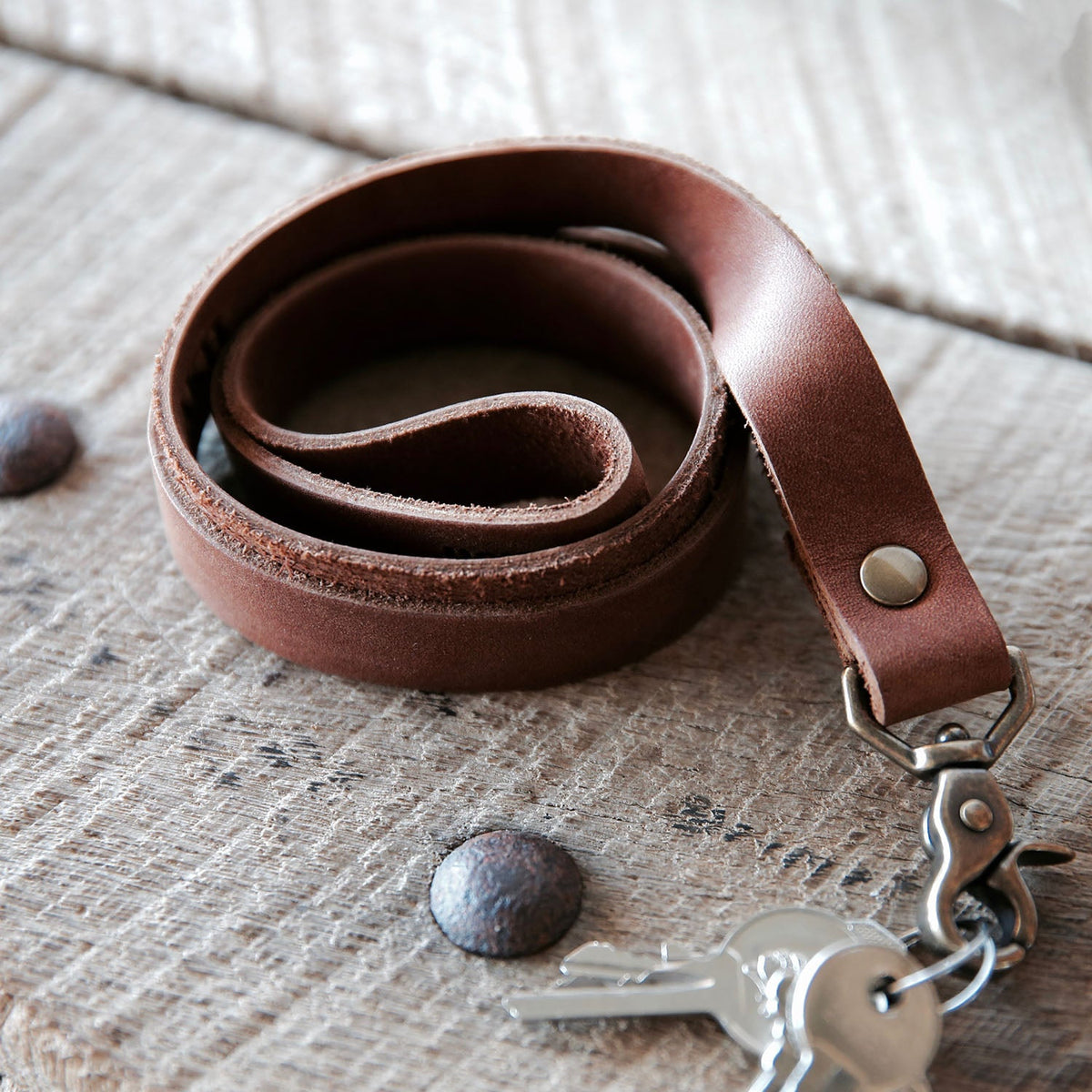 The Producer – Personalized Fine Leather Lanyard – With Swivel Clip - Holtz Leather