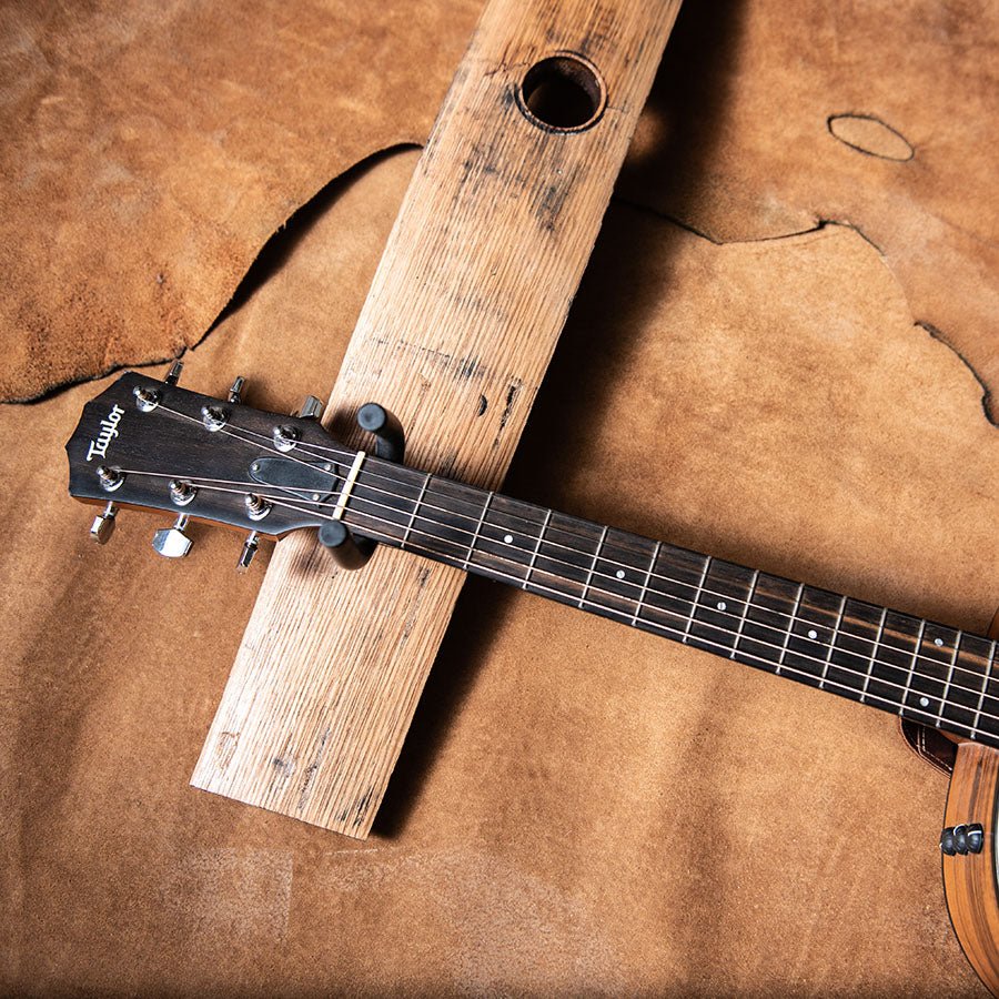 The Shoals Whiskey Barrel "Bunghole" Double Guitar Holder - Holtz Leather