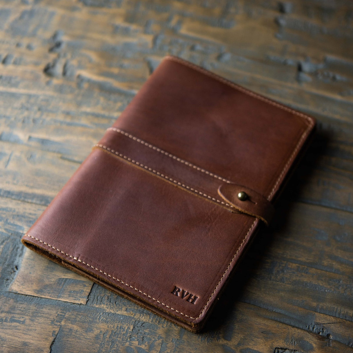 The Texas Inventor Personalized Fine Leather A5 Moleskine Journal Diary with Texas Logo - Holtz Leather