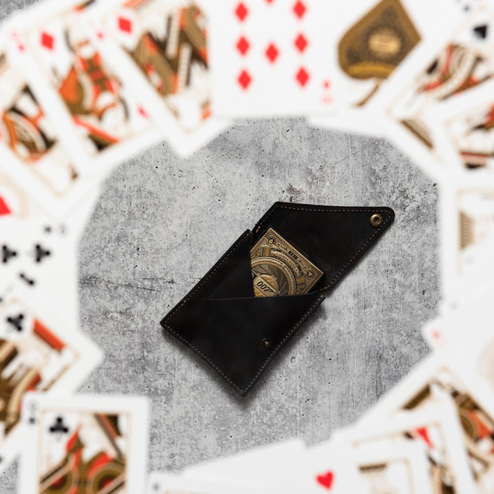 Theory 11 James Bond Card Deck With Fine Leather Card Sleeve - Holtz Leather