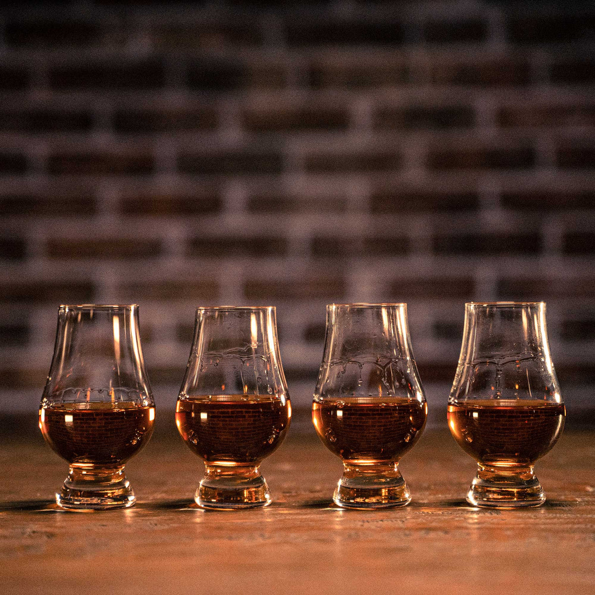 Your Logo + Our Barrels - Personalized Whiskey Flight from Tennessee Whiskey Barrel Stave - Custom Logo and Corporate Gifting - Holtz Leather