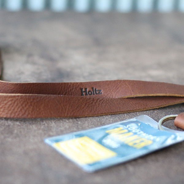 Your Logo + Our Leather - The Engineer Personalized Fine Leather Lanyard – Badge Holder Keychain - Custom Logo and Corporate Gifting - Holtz Leather