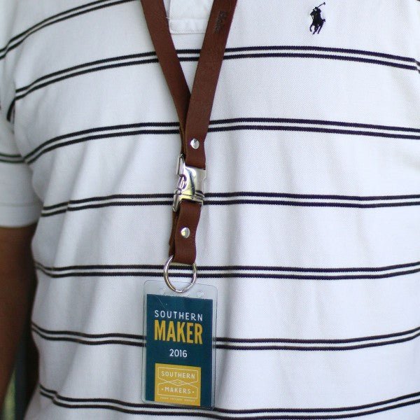 Your Logo + Our Leather - The Engineer Personalized Fine Leather Lanyard – Badge Holder Keychain - Custom Logo and Corporate Gifting - Holtz Leather